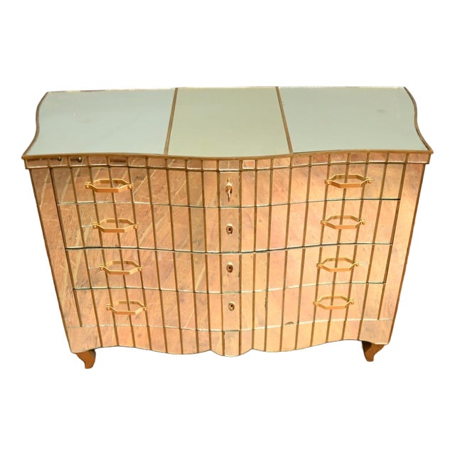 Art Deco Mirrored Chest Drawers, 1930s For Sale