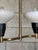 1950s Brass, Metal, and Opaline Glass Hanging Ceiling Light, Sweden For Sale - Image 4 of 10