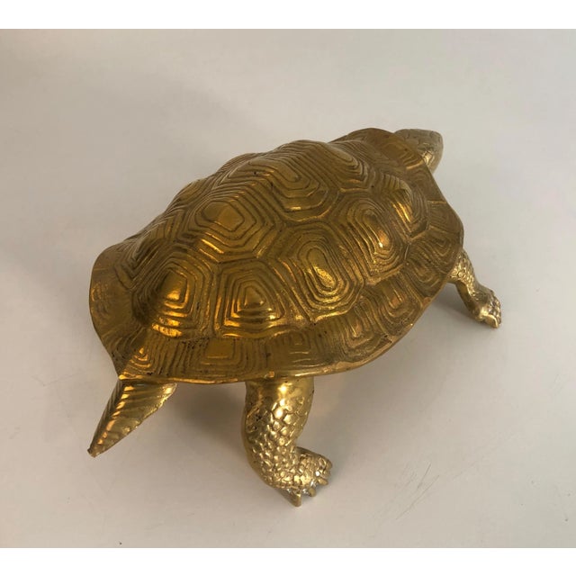 Circa 1970 Turtle Brass Sculpture, French For Sale - Image 12 of 13