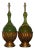 Marbro Ceramic Artichoke Lamps Green For Sale