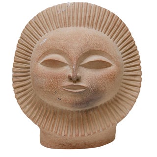 Mid-Century Sun Face Sculpture For Sale
