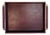 Global Views Burgundy Leather Executive Desk Tray With Leather Wrapped Handles For Sale