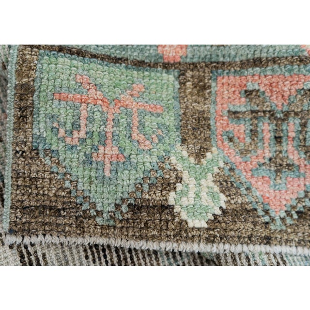 Pink Turkish Oushak Rug 2'9" x 10'6" #20015 For Sale - Image 8 of 8
