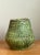 Ceramic Vintage Green Textured Ceramic Vase For Sale - Image 7 of 12