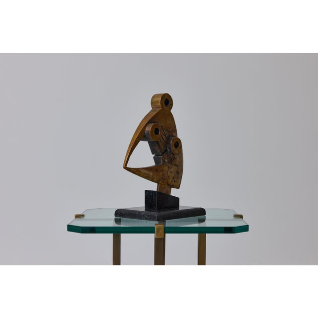 Giuseppe Pulvirenti, Abstract Sculpture, 1978, Bronze on Marble Base For Sale - Image 6 of 13