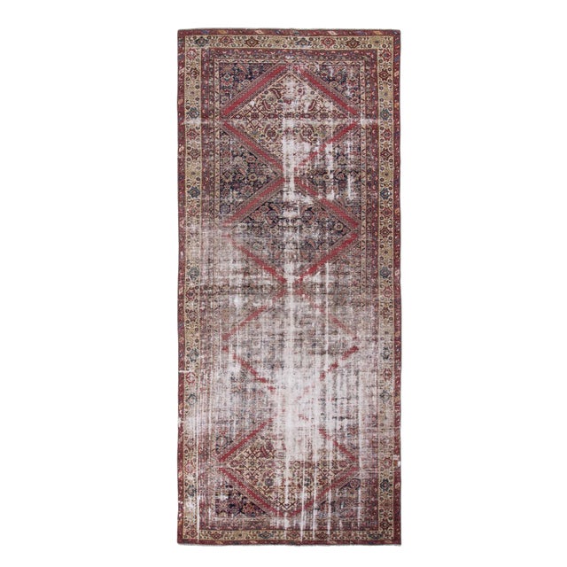 Early 20th Century Antique Distressed Turkish Rug - 5′4″ × 12′3″ For Sale
