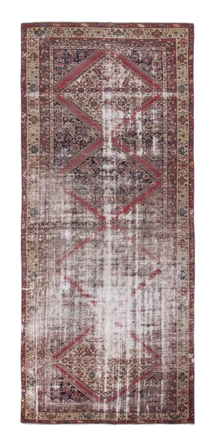 Early 20th Century Antique Distressed Turkish Rug - 5′4″ × 12′3″