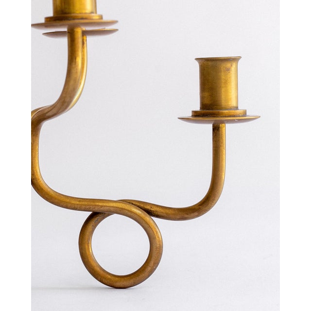 Brass Candelabra by Josef Frank for Svenskt Tenn, 1940s, Set of 2 For Sale - Image 6 of 7