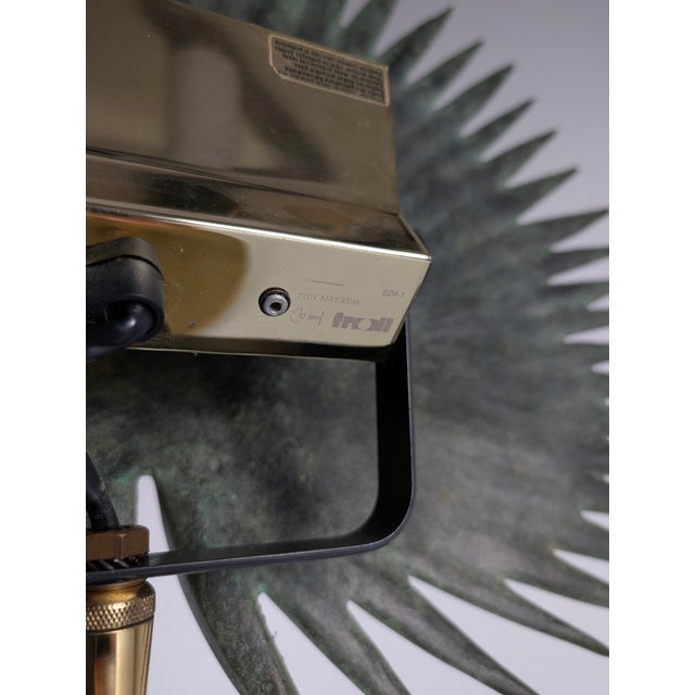 Fan Palm Bronze and Brass Table Lamp from Valenti, 1970s For Sale - Image 12 of 18