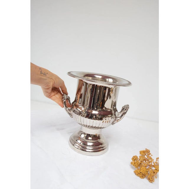 French Silver-Plated Metal Champagne Cooler, 1960s For Sale - Image 6 of 8