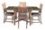 Antique Wooden Dining Set, Set of 5 For Sale