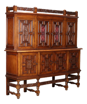 Antique Cupboard with Double Top Mahogany