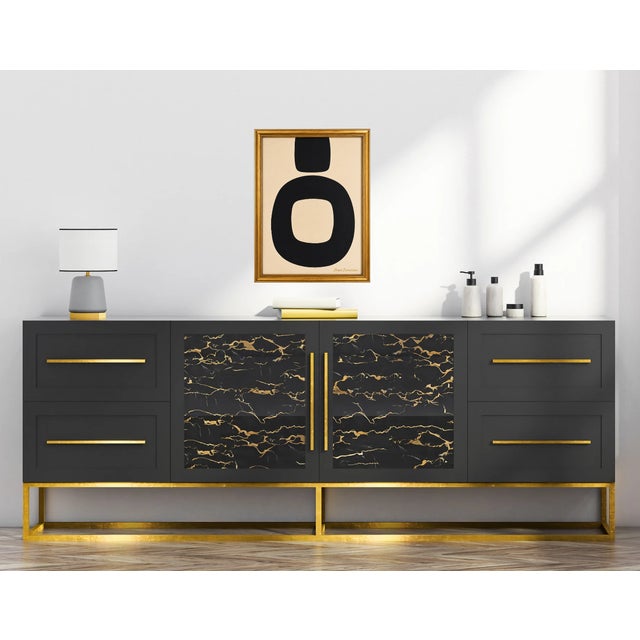 Mid-Century Inspired Abstract Acrylic Painting by Bryan Boomershine Original acrylic painting on canvas board featuring a...