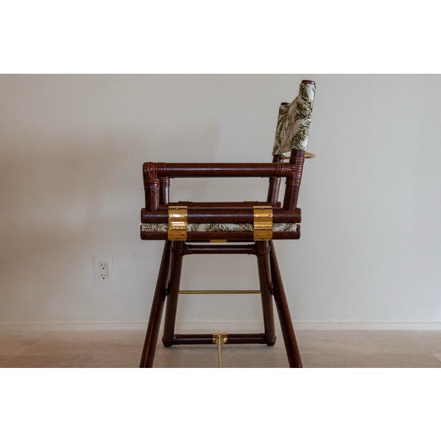 McGuire 1970's McGuire Director's X-Chair For Sale - Image 4 of 11