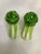 1960s Midcentury Ceramic Lettuce Salt & Pepper Shakers- A Pair For Sale - Image 5 of 7