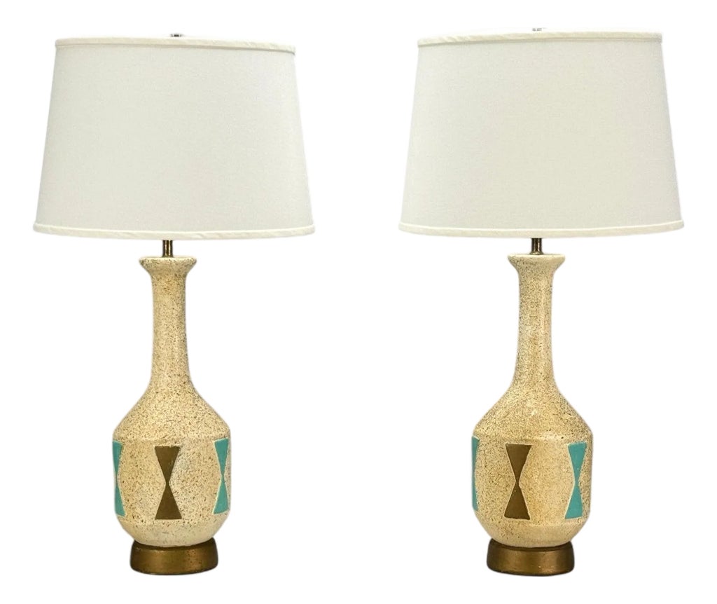 American Modern, Chalkware, Metal, Table Lamps, Usa, 1950s | Chairish
