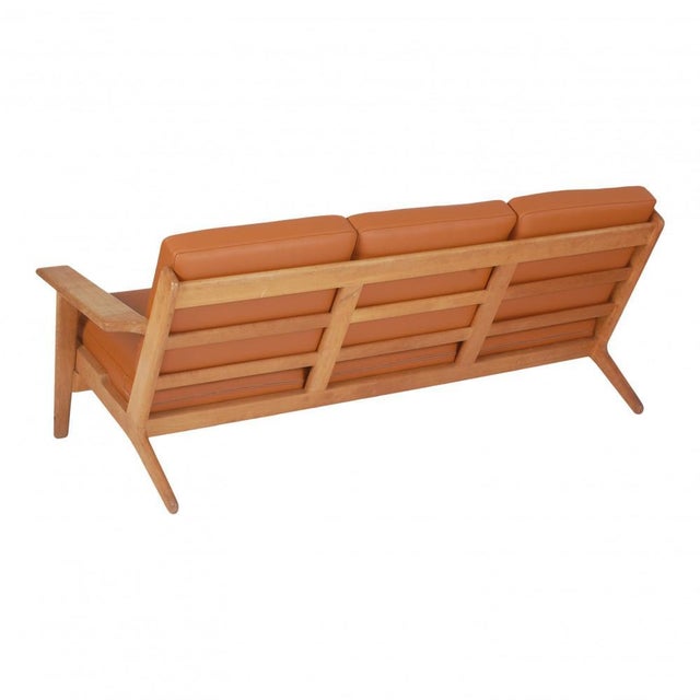 GE-290 Sofa in Cognac Bison Leather by Hans J. Wegner for Getama For Sale - Image 3 of 5