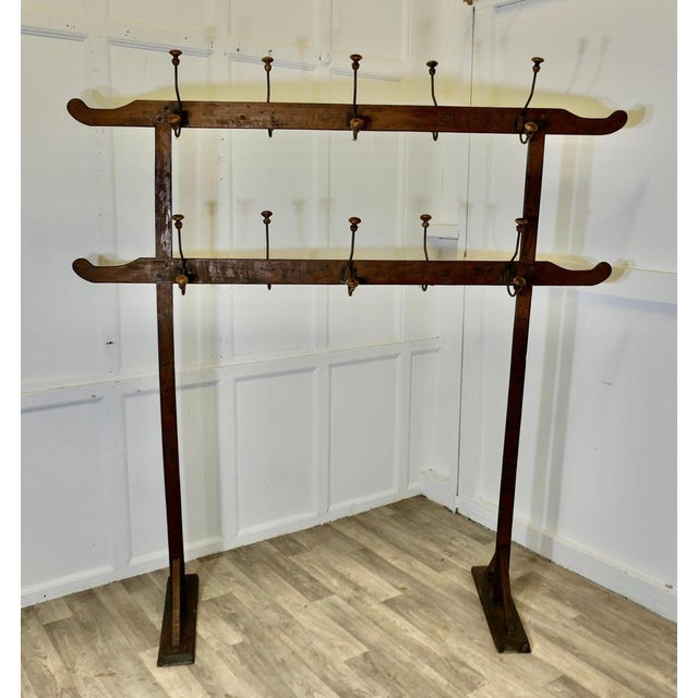 French Double Sided Arts & Crafts Golden Pine Hanging Rail The Cloakroom Rail is a well designed piece it has a total of...