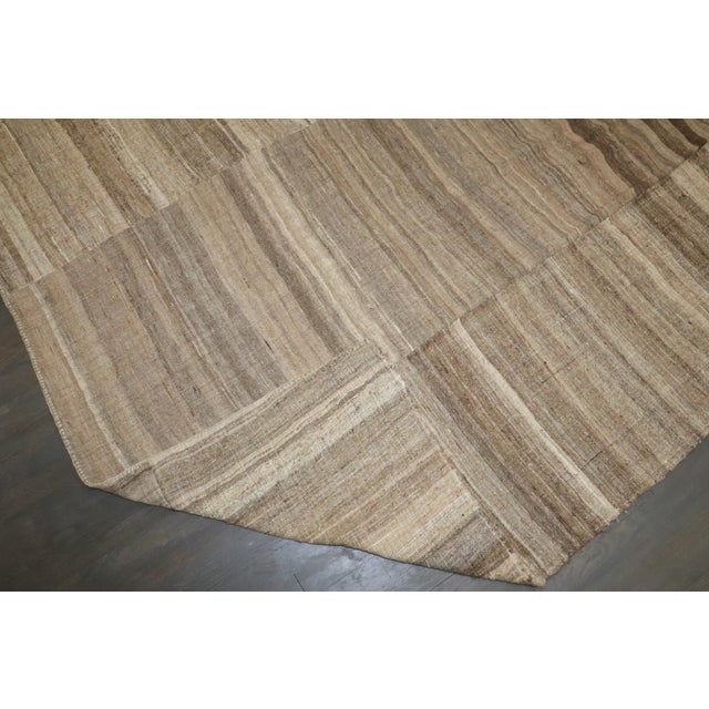 Textile Vintage Zabihi Collection Large Square Persian Kilim - 11'7" x 12'1" For Sale - Image 7 of 12