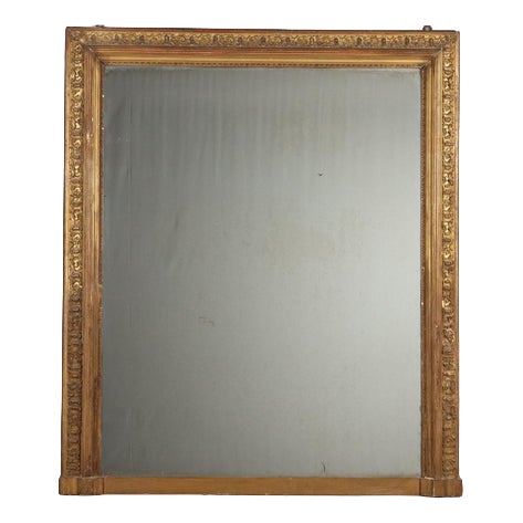 Carved and Gilded Wooden and Pastiglia Mirror For Sale