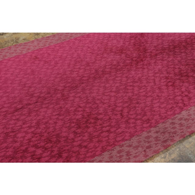 1970s Vintage Dutch Raspberry Wool Runner, 1930-1939 by Rug & Kilim For Sale - Image 5 of 9