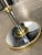 Modernist Faux Bamboo Chrome & Brass Floor Lamp With Glass Tray Table in Mastercraft For Sale - Image 12 of 13