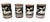 Vintage Antica Siena Italian Pottery Black White Deer Cups or Vases - Set of 3 For Sale - Image 4 of 6