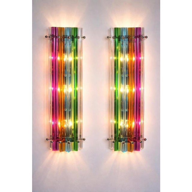 Italian Murano Glass Wall Sconces in the style of Venini, 1990s, Set of 4 For Sale - Image 11 of 18