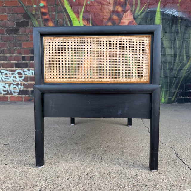 Black Mid Century Modern Baker Tiered End Table For Sale - Image 8 of 12