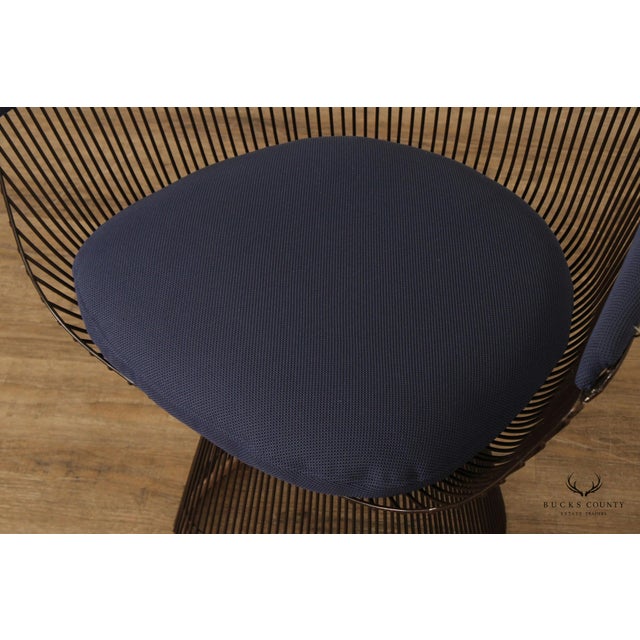 Metal Warren Platner For Knoll Mid Century Modern Armchair For Sale - Image 7 of 18