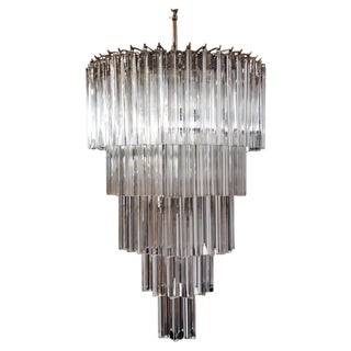 Vintage Murano Glass Chandelier, 1980 For Sale