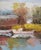 Mid 20th Century Rustic European Boat Dock Scene Oil Painting For Sale - Image 4 of 9