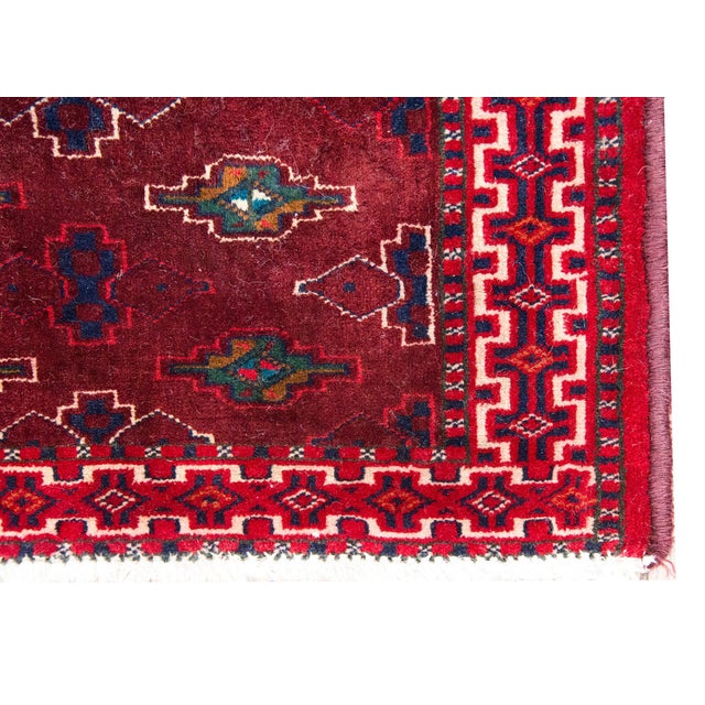 Vintage Persian Turkmen Rug For Sale - Image 11 of 13