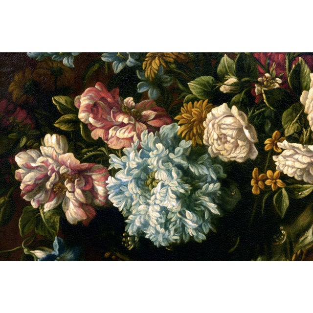 R. Suraci, Floral Still Life, 1980s, Oil on Canvas For Sale - Image 4 of 10