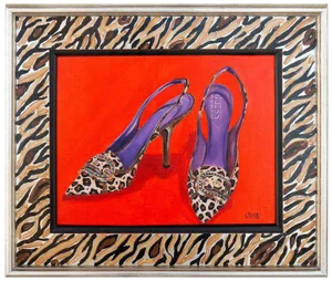 'Faux Leopard Marciano Pumps' by Marcia Park Cone, 2010; Italian Fashion Shoes
