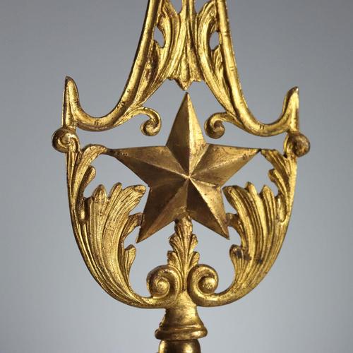 Gilded Bronze Banner Top For Sale - Image 4 of 11