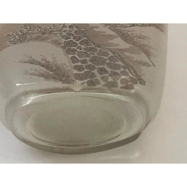 Black Vintage Inside Painted Snow Bottle of A Wintry Landscape For Sale - Image 8 of 12