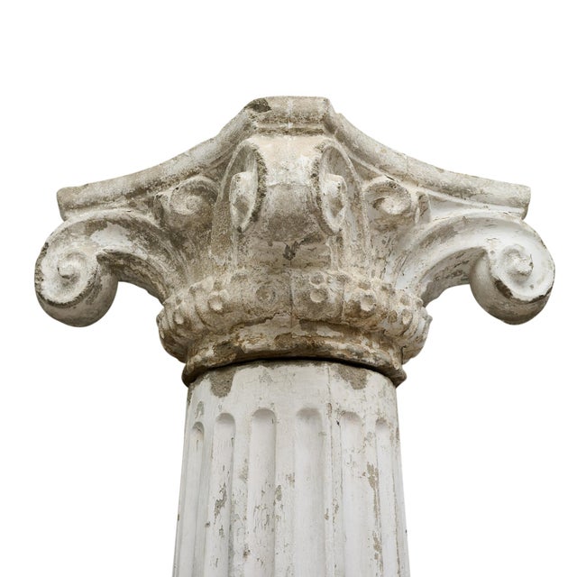 1920s French Antique Concrete Ionic Column, Impressive, Circa 1920 For Sale - Image 5 of 9