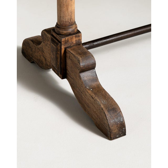 Brown French Bistro Side Table, Antique, France, Circa 1900 For Sale - Image 8 of 12