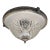Antique Art Deco Cut Crystal Flush Mount Ceiling Light Fixture For Sale