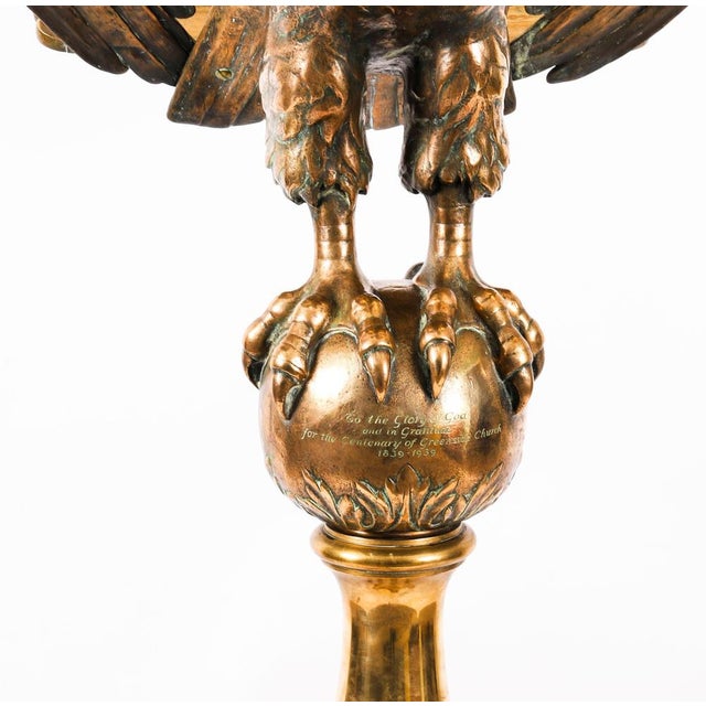 Antique Scottish Ecclesiastical Brass Eagle Lectern, 1890s For Sale - Image 3 of 18
