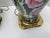 Vintage Chinoiserie Green Ceramic Floral Table Lamps With Brass Bases a Pair For Sale - Image 6 of 18