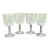 Vintage Clear Embossed Grapes and Vine Motif Water Goblets - A Set of Four For Sale