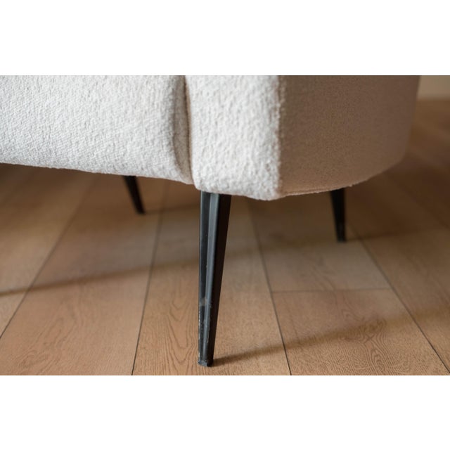Mid Century Modern Bouclé French Club Lounge Chairs by Beka, 1950's For Sale - Image 13 of 14