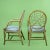 1980s Ice Crackled Rattan Dining Chairs- Set of 4 For Sale - Image 4 of 6