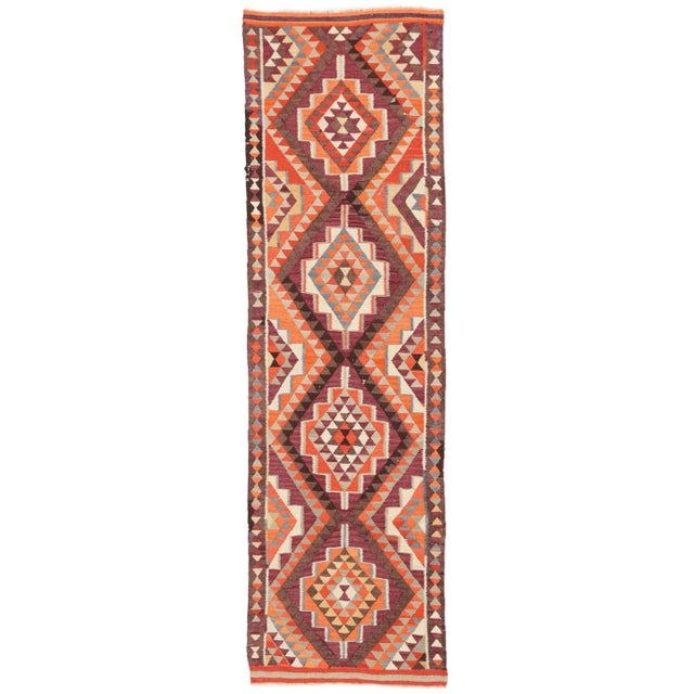 Textile Handwoven Vintage Kilim Runner For Sale - Image 7 of 7