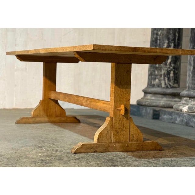 1920s French Farmhouse Dining Table in Oak, 1920 For Sale - Image 5 of 18