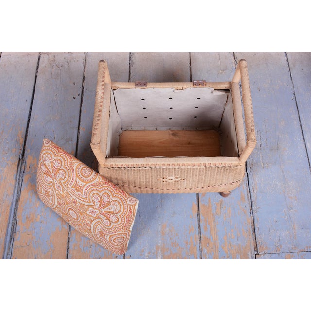 Czech Art Deco Stool in Wood and Hemp, 1940s For Sale - Image 12 of 14