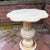 1980s Vintage Hollywood Regency Faux-Marble Scalloped Side Table For Sale - Image 5 of 9