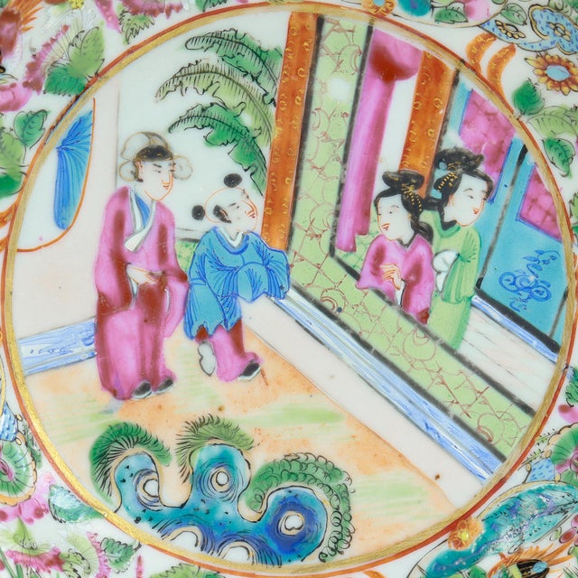 Antique Chinese Export Porcelain Rose Mandarin Tea Cup & Saucer For Sale - Image 15 of 18